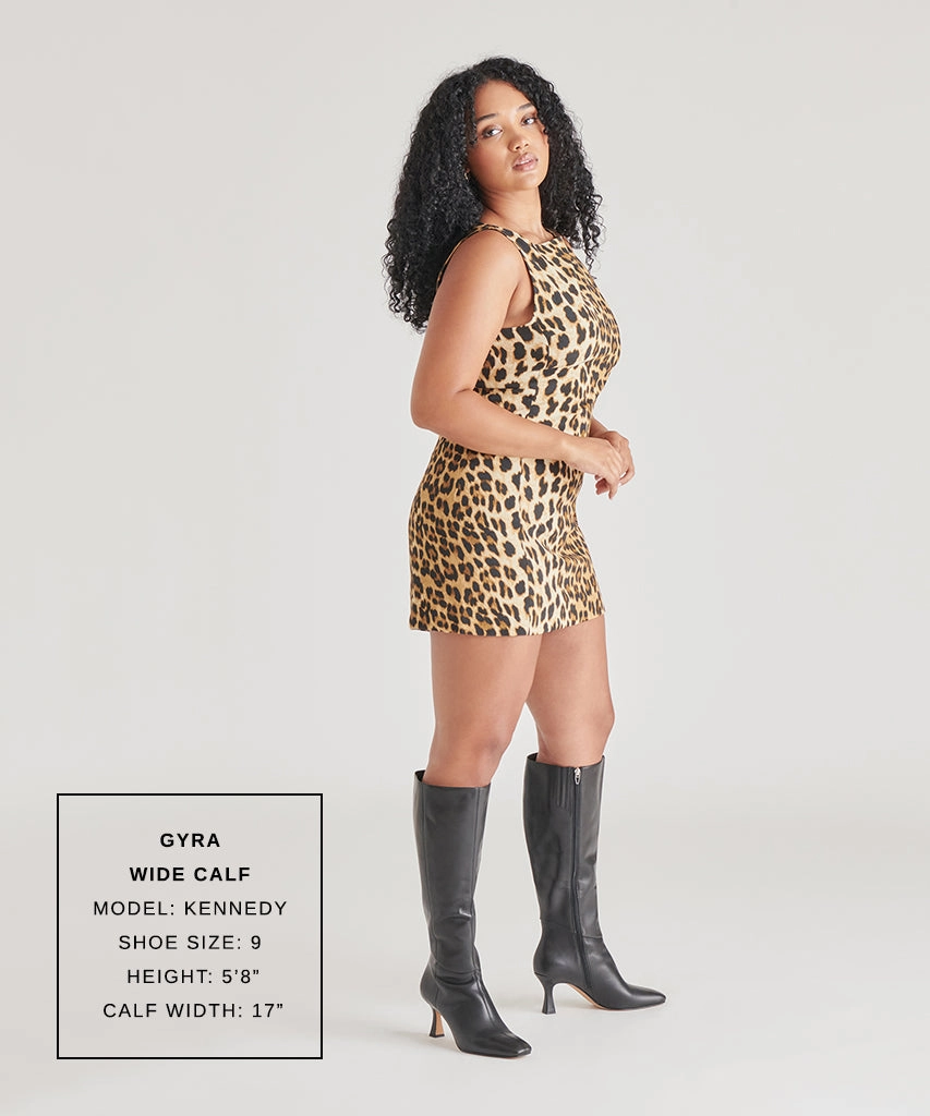 Move With Purpose Gyra Wide Calf Boots Black Leather