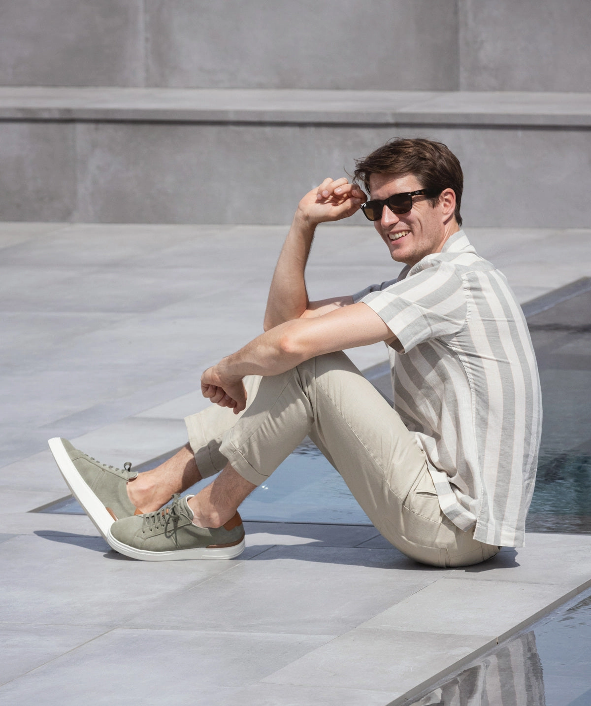Riva Almond Suede Sneakers Rhythm Of Life