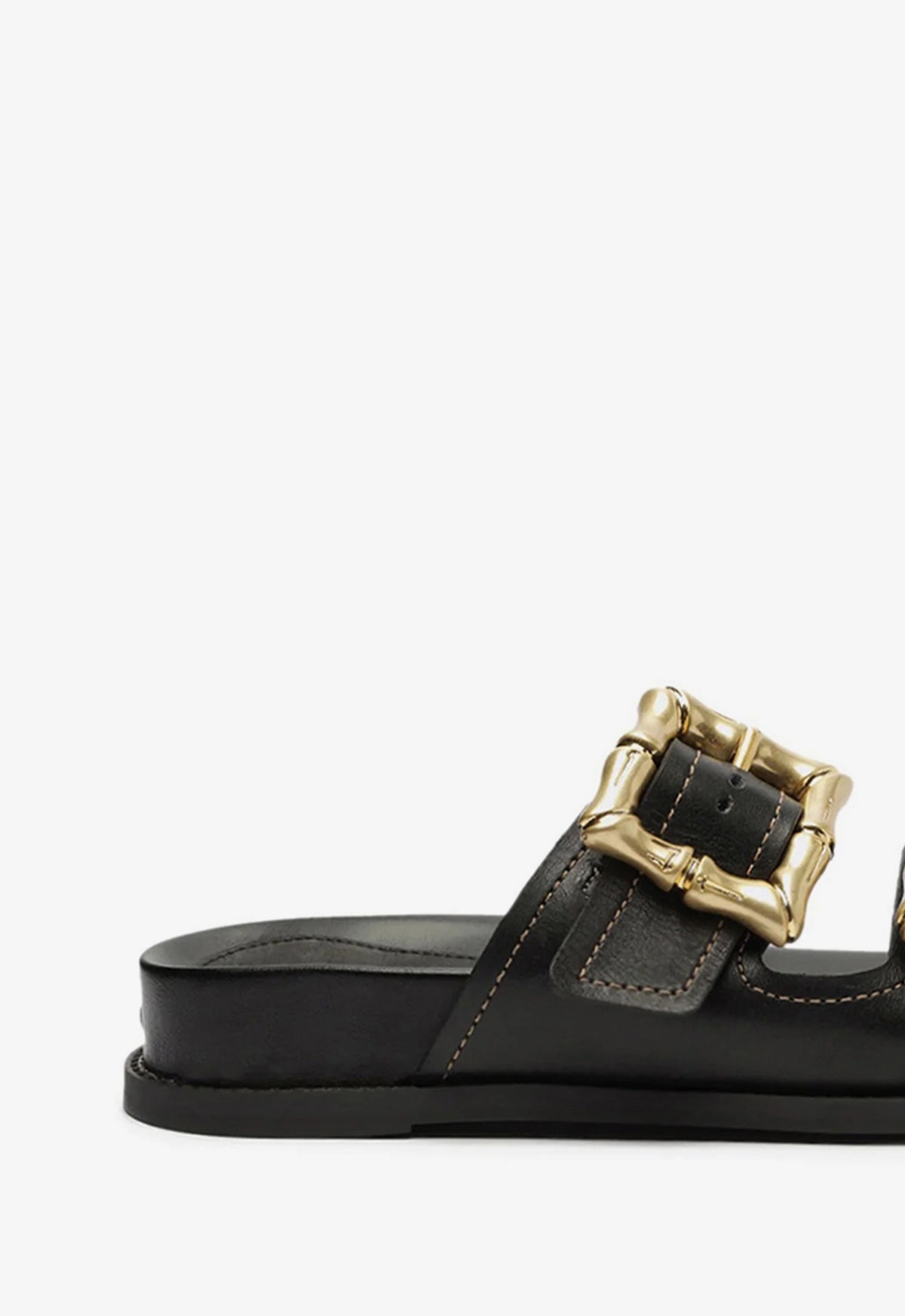 Quiet Statement Crafted For Calm Enola Black Sporty Sandal