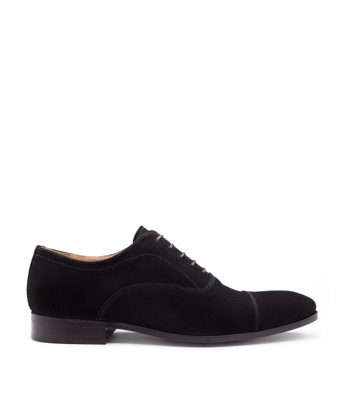 Richelieu Whitney Black Suede Calfskin Engineered For Now
