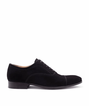 Richelieu Whitney Black Suede Calfskin Engineered For Now