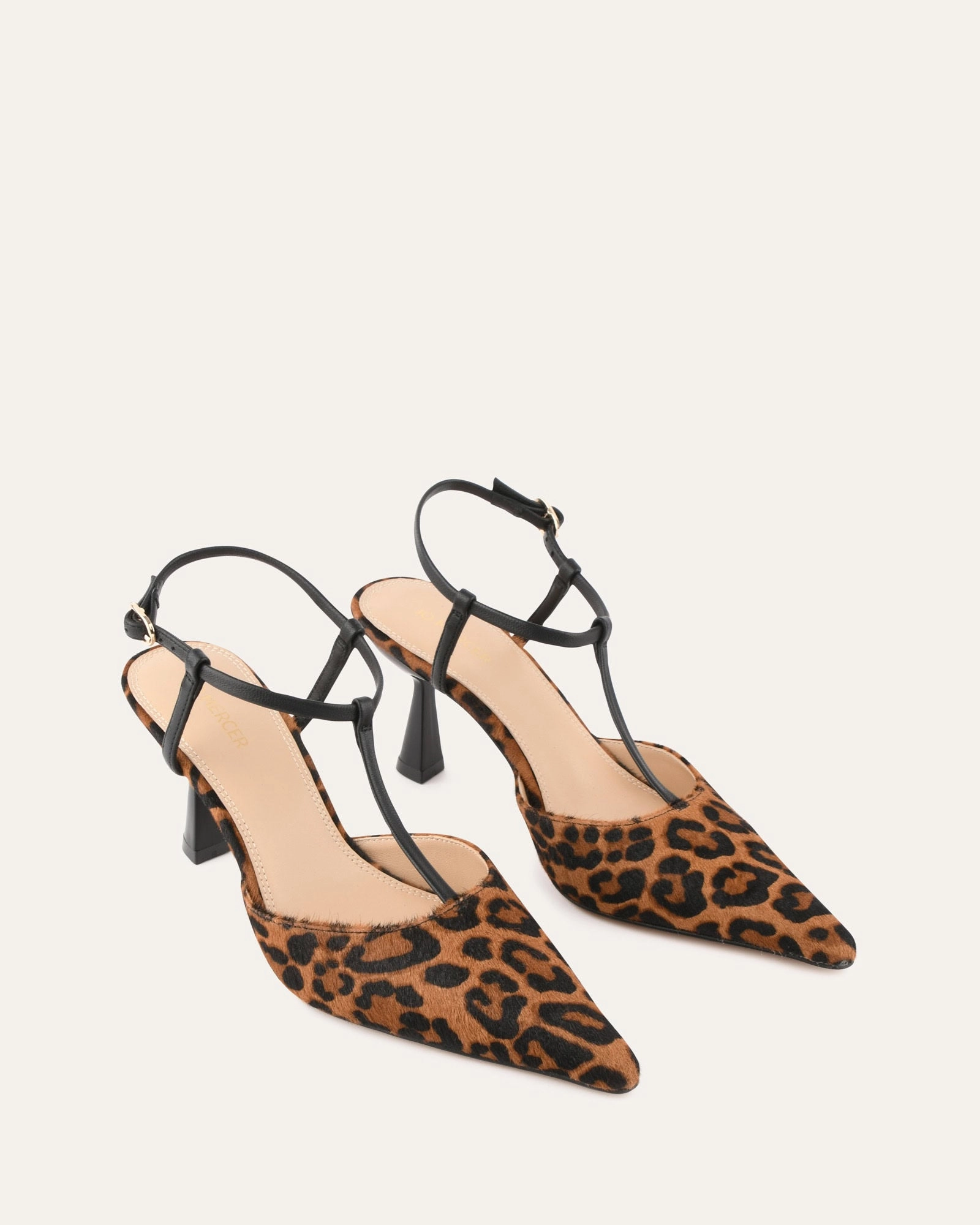 Yula Mid Heels Leopard Hair On Leather Timeless Cool