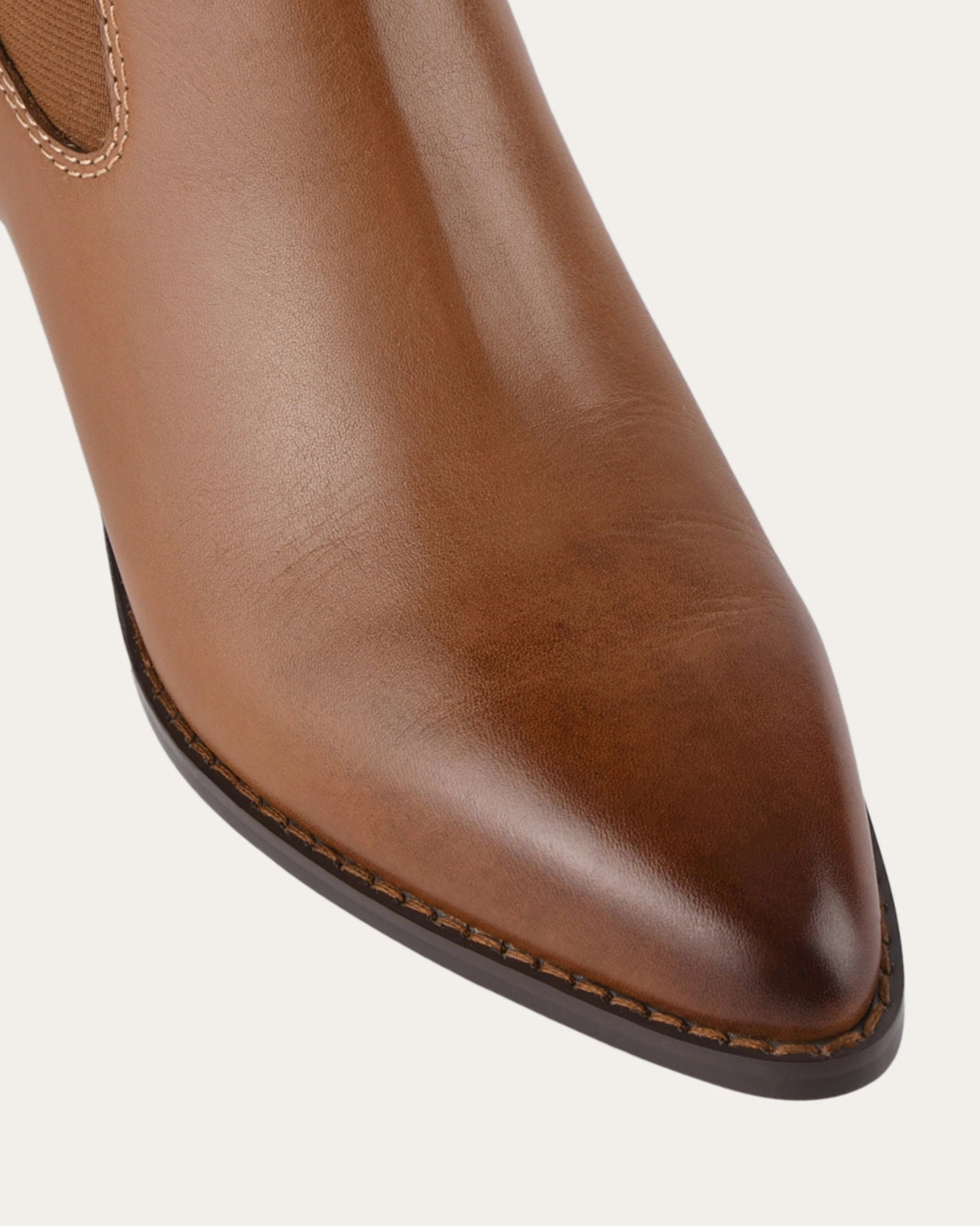 Zella Mid Ankle Boots Dark Tan Leather Ready-To-Flow