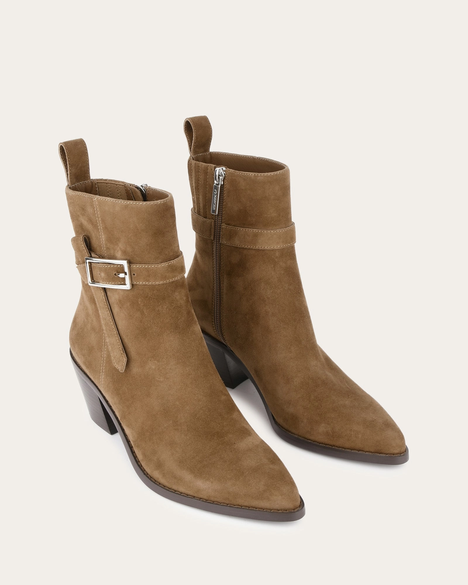 Zena Mid Ankle Boots Biscuit Suede Breathe And Move Curated Looks