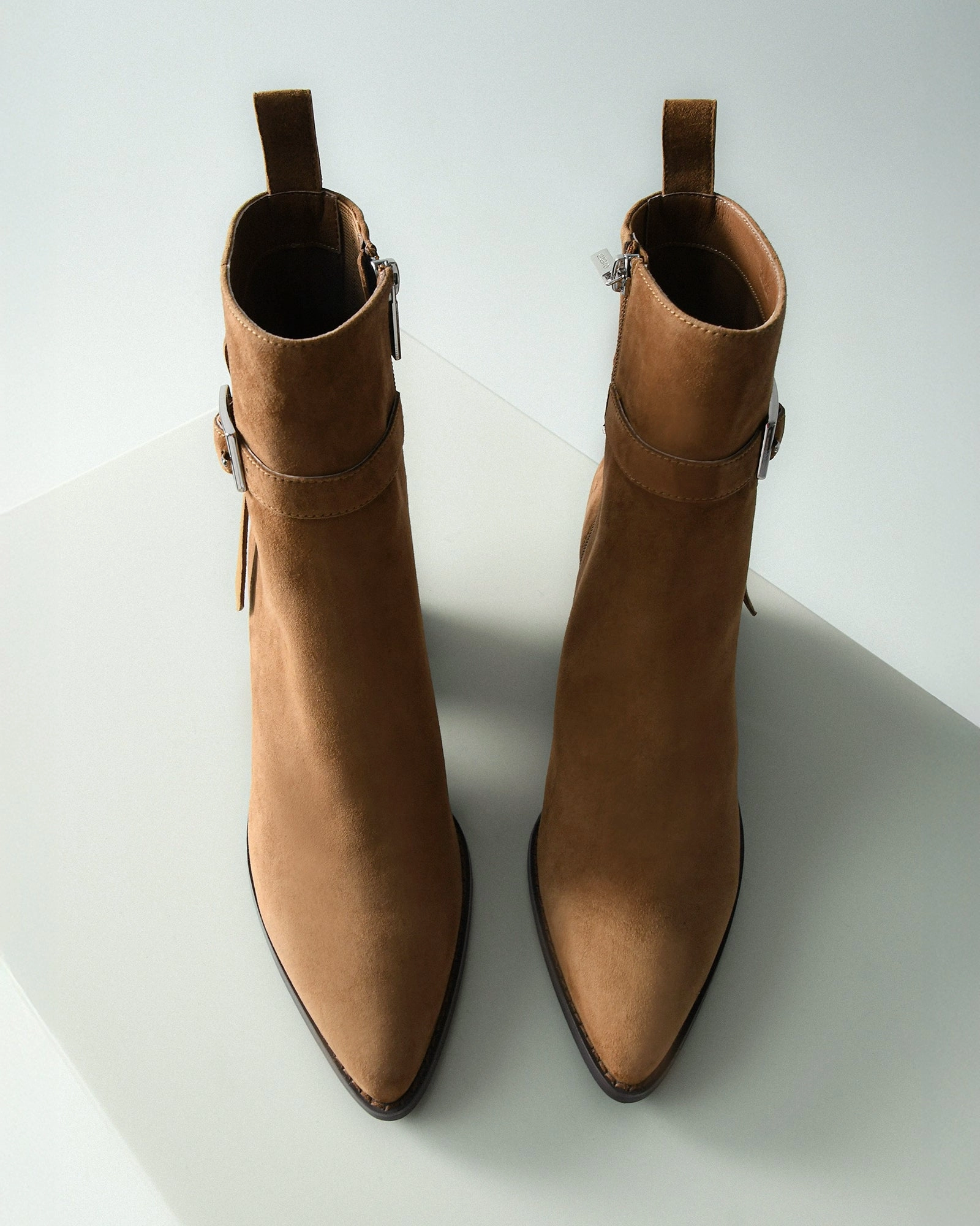 Zena Mid Ankle Boots Biscuit Suede Purposefully Crafted Sleek Comfortwear