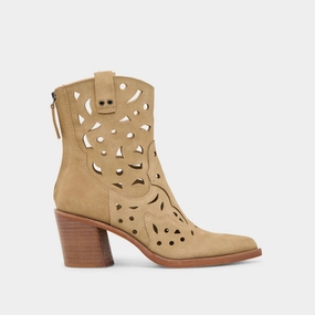 Zenobi Booties Dk Taupe Suede Downtown Vibe