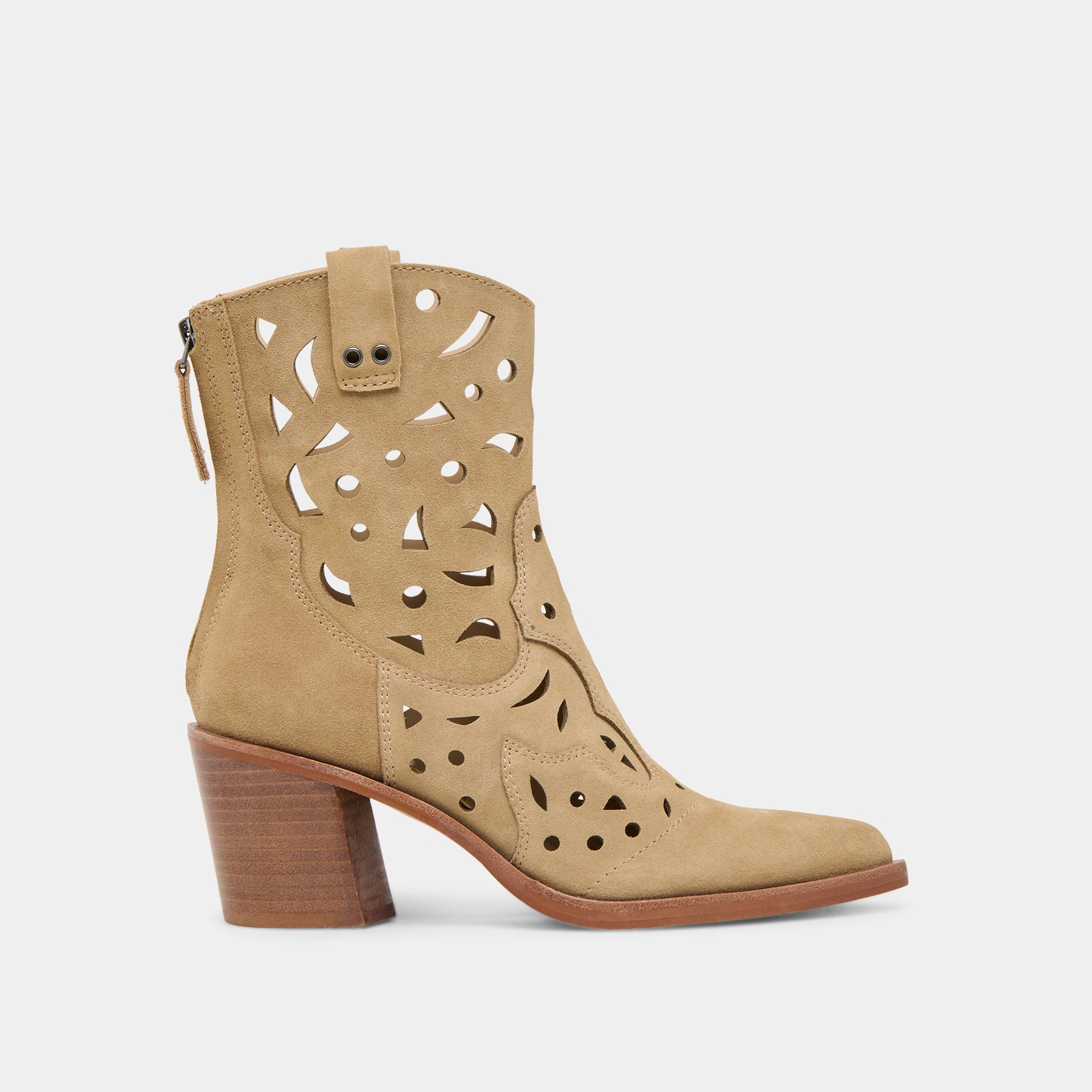 Zenobi Booties Dk Taupe Suede Downtown Vibe
