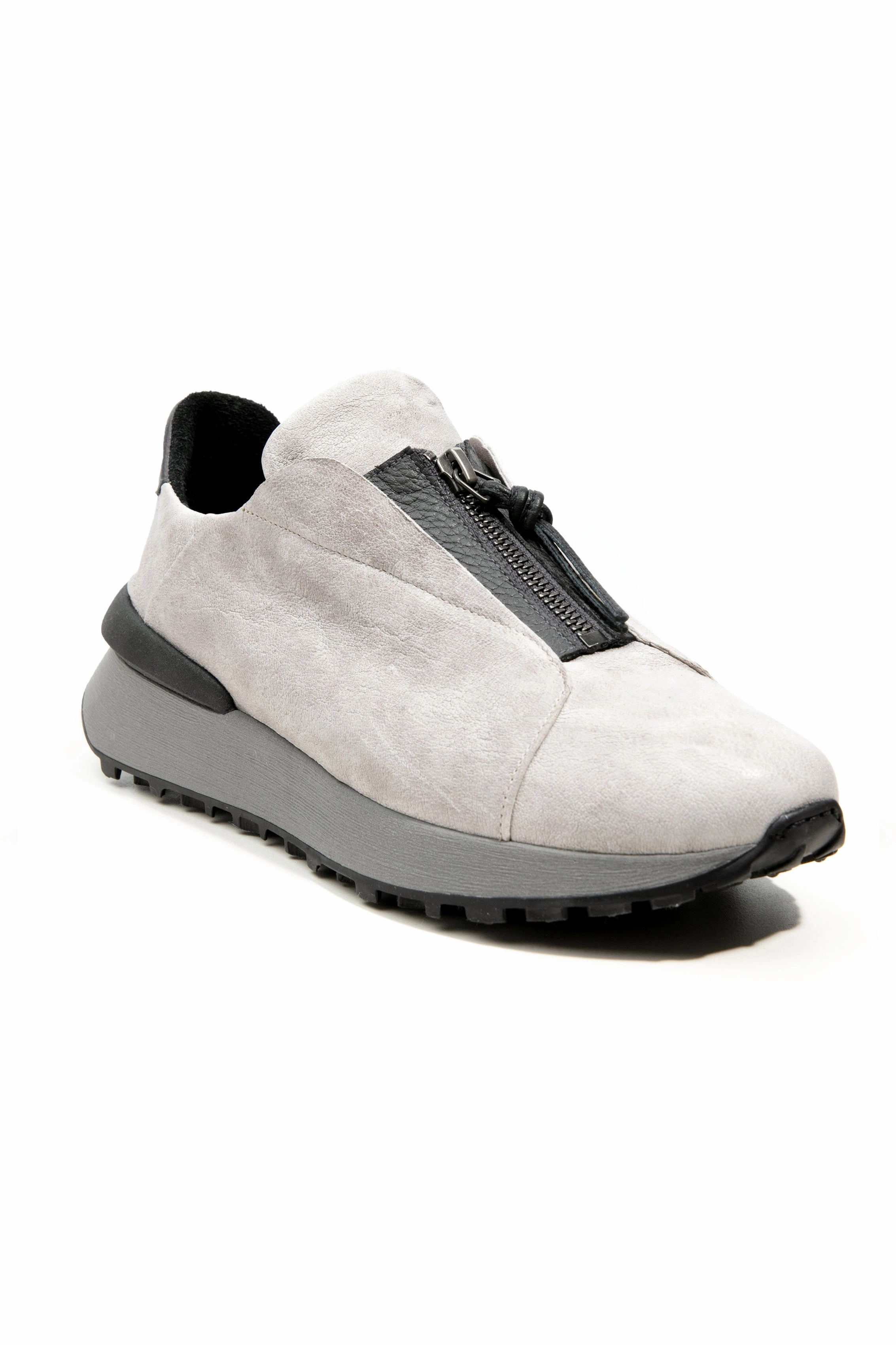 Zip Vegetal Wash Leather Sneaker In Brina Calm In Motionwear Your Mobile Look